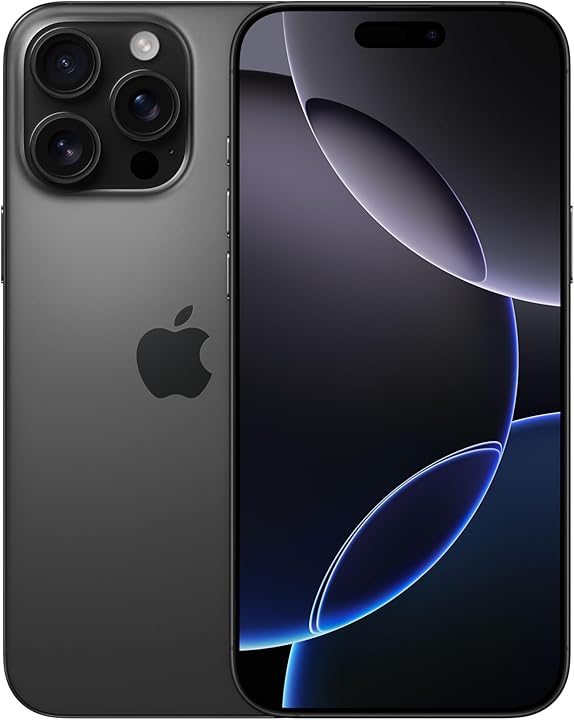 Immagine di iPhone 16 Pro nella variante di colore Titanio Nero